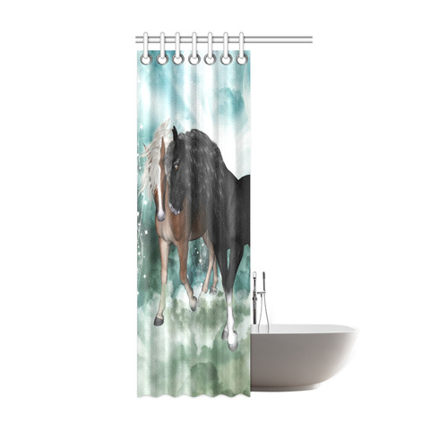 The wonderful couple horses Shower Curtain 36"x72"