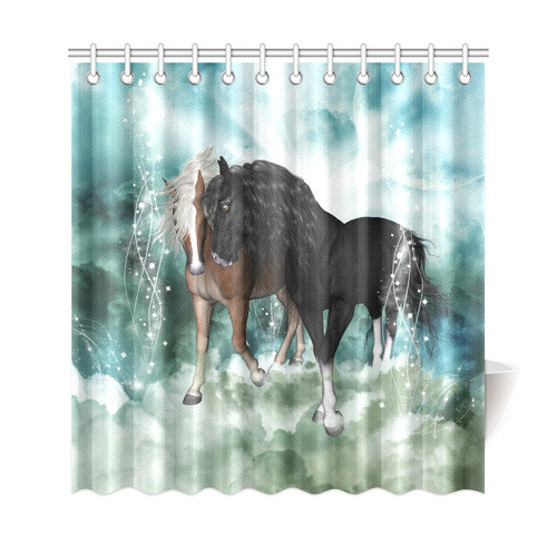 The wonderful couple horses Shower Curtain 69"x72"