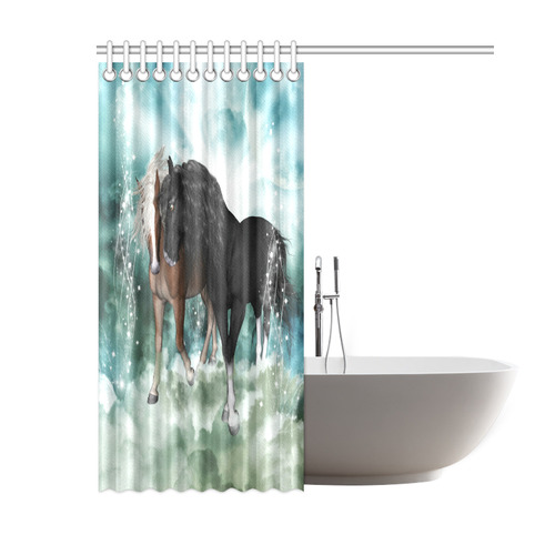 The wonderful couple horses Shower Curtain 60"x72"