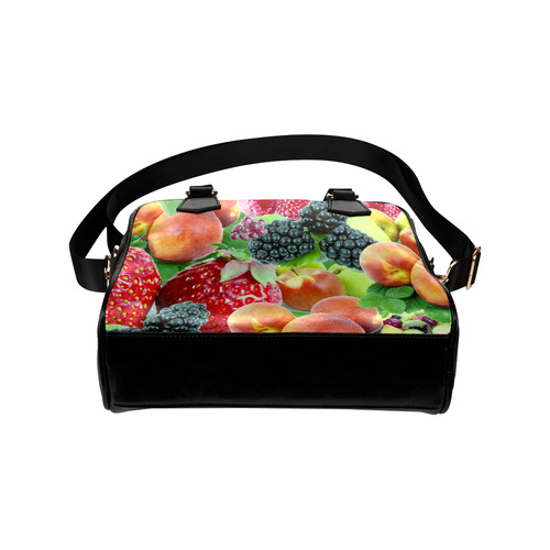 Fruit Strawberry Blackberry Raspberry Peach Shoulder Handbag (Model 1634)