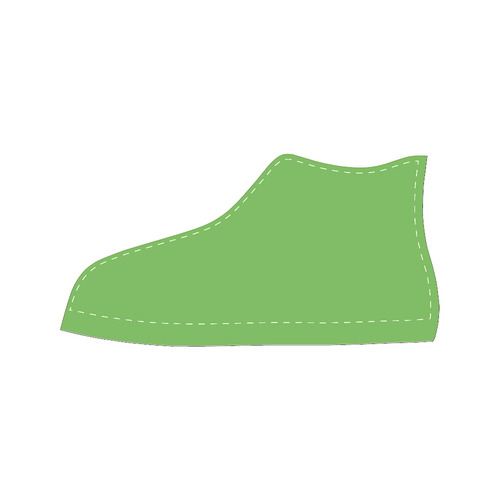 Green Flash High Top Canvas Women's Shoes/Large Size (Model 017)