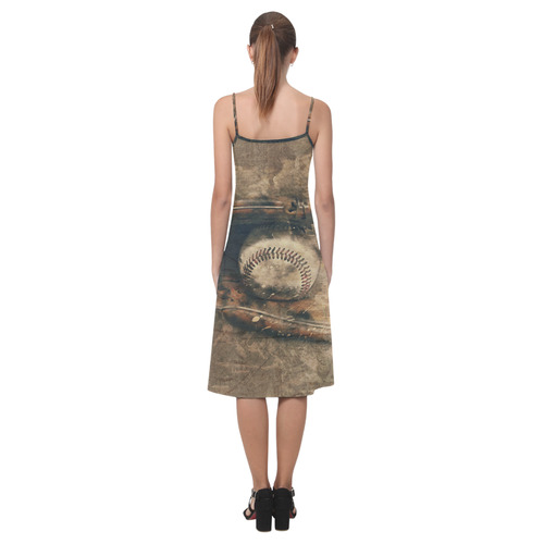 Abstract Vintage Baseball Alcestis Slip Dress (Model D05)