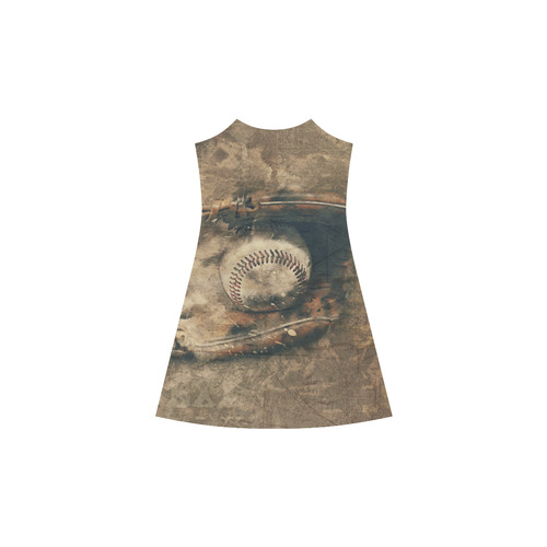 Abstract Vintage Baseball Alcestis Slip Dress (Model D05)