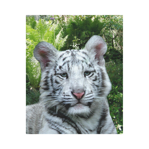 White Tiger Duvet Cover 86"x70" ( All-over-print)