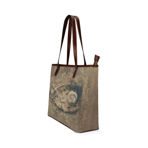 Abstract Vintage Baseball Shoulder Tote Bag (Model 1646)