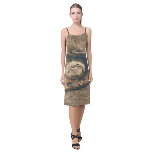 Abstract Vintage Baseball Alcestis Slip Dress (Model D05)