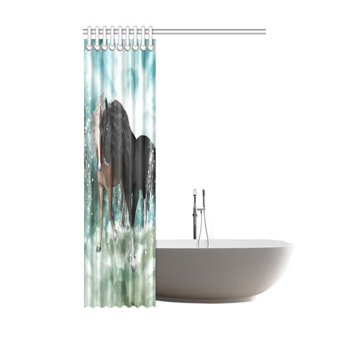 The wonderful couple horses Shower Curtain 48"x72"