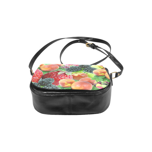 Fruit Strawberry Blackberry Raspberry Peach Classic Saddle Bag/Small (Model 1648)