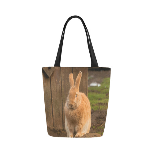Country Bunny Canvas Tote Bag (Model 1657)