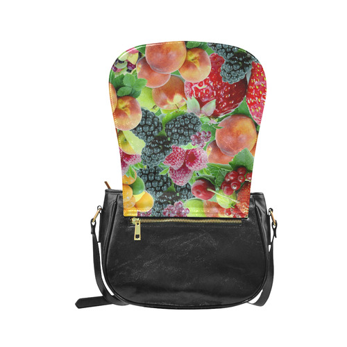 Fruit Strawberry Blackberry Raspberry Peach Classic Saddle Bag/Small (Model 1648)