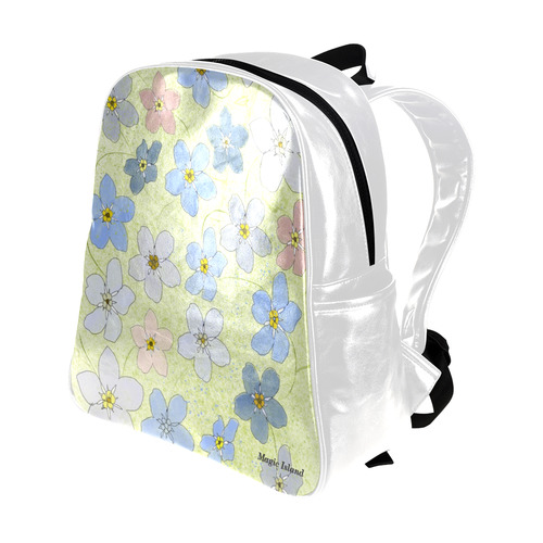 Forget Me Not. Inspired by the Magic Island of Gotland. Multi-Pockets Backpack (Model 1636)