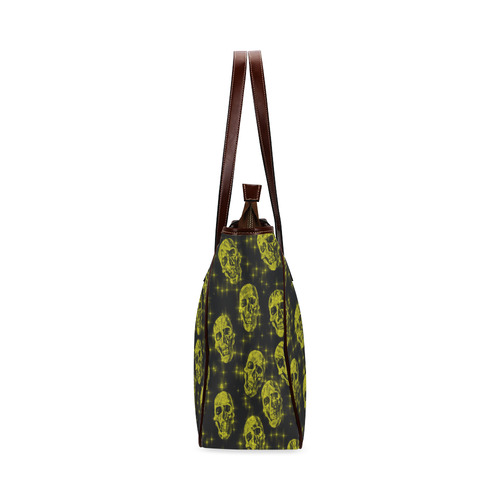 sparkling glitter skulls yellow by JamColors Classic Tote Bag (Model 1644)