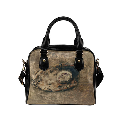 Abstract Vintage Baseball Shoulder Handbag (Model 1634)