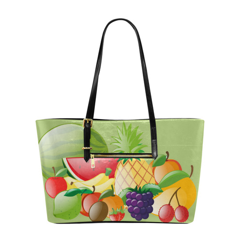 Fruit Watermelon Pineapple Bananas Grapes Euramerican Tote Bag/Large (Model 1656)