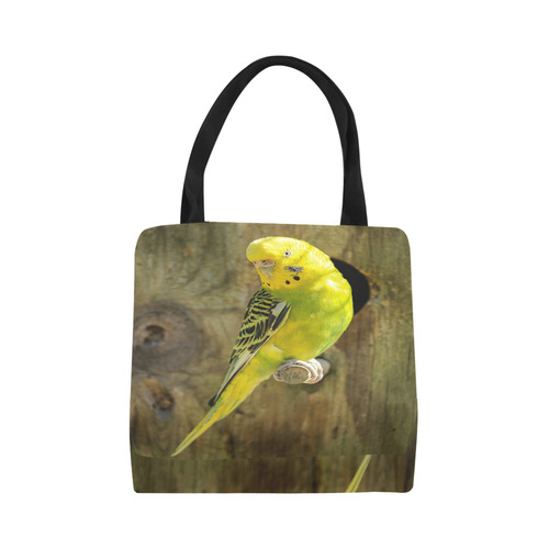 Pretty Yellow Parakeet Canvas Tote Bag (Model 1657)