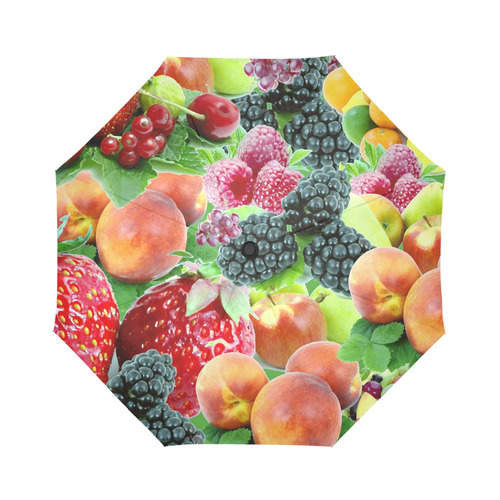 Fruit Strawberry Blackberry Raspberry Peach Auto-Foldable Umbrella (Model U04)