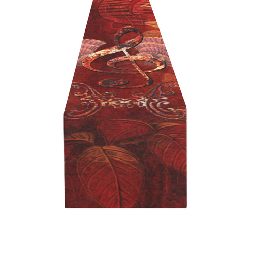 Music, clef and wings Table Runner 14x72 inch