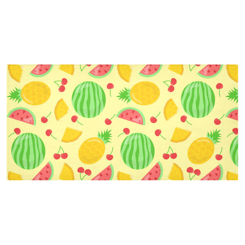 Fruit Watermelon Pineapple Cherries Cotton Linen Tablecloth 60"x120"