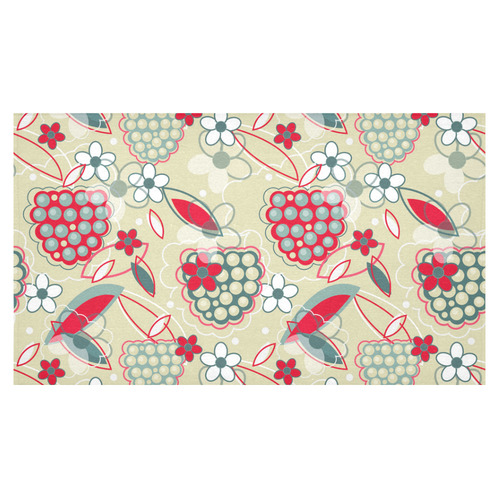 Berry Sweet Fruit Flower Floral Cotton Linen Tablecloth 60"x 104"