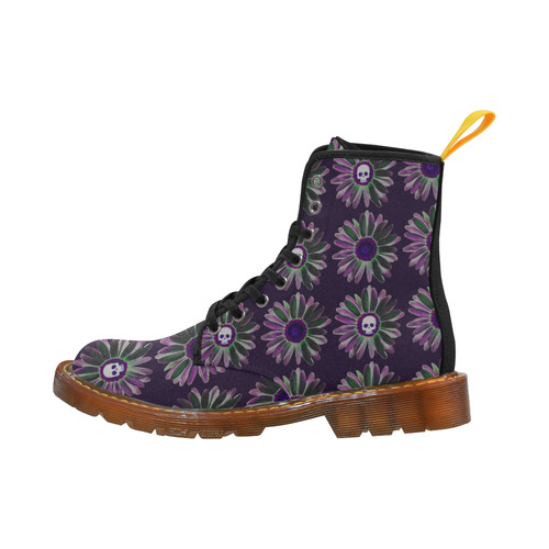 Flower Skulls Martin Boots For Women Model 1203H