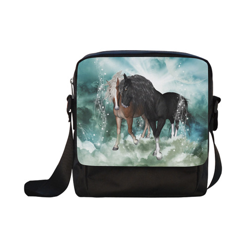 The wonderful couple horses Crossbody Nylon Bags (Model 1633)