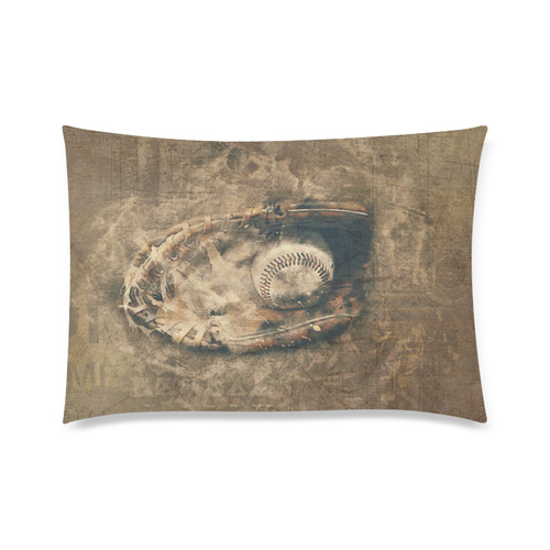 Abstract Vintage Baseball Custom Zippered Pillow Case 20"x30" (one side)