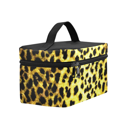 Leopard Wallpaper Print Cosmetic Bag/Large (Model 1658)