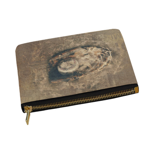 Abstract Vintage Baseball Carry-All Pouch 12.5''x8.5''