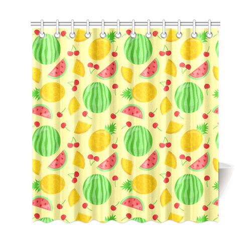 Fruit Watermelon Pineapple Cherries Shower Curtain 69"x72"