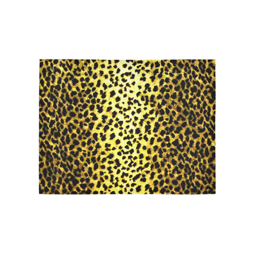 Leopard Wallpaper Print Area Rug 5'3''x4'