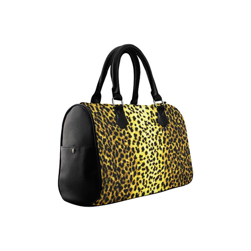 Leopard Wallpaper Print Boston Handbag (Model 1621)