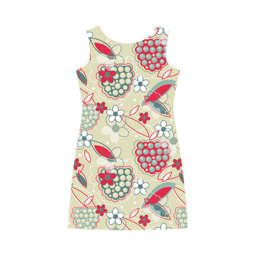 Berry Sweet Fruit Flower Floral Round Collar Dress (D22)