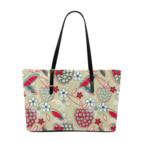 Berry Sweet Fruit Flower Floral Euramerican Tote Bag/Large (Model 1656)