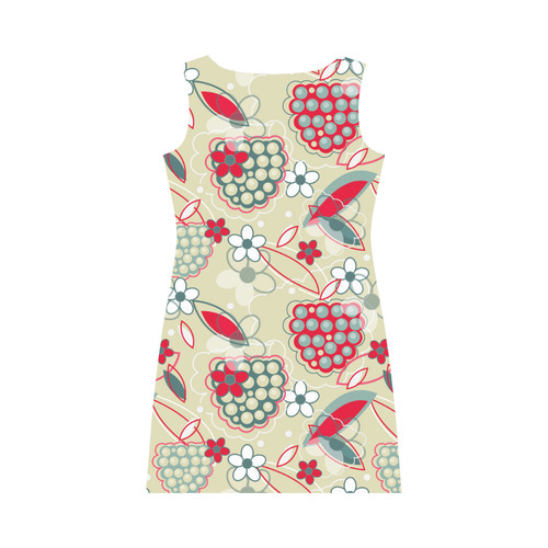 Berry Sweet Fruit Flower Floral Round Collar Dress (D22)