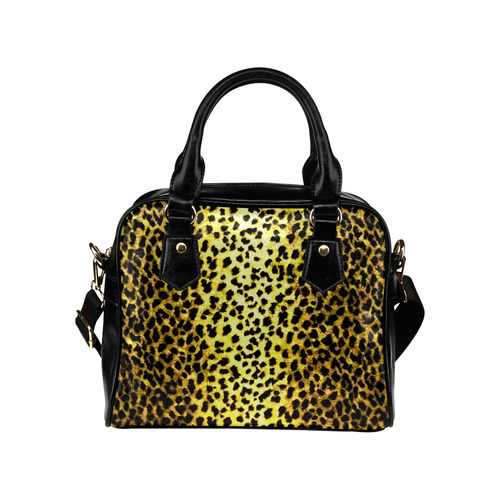 Leopard Wallpaper Print Shoulder Handbag (Model 1634)