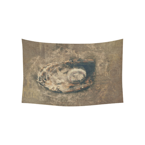 Abstract Vintage Baseball Cotton Linen Wall Tapestry 60"x 40"