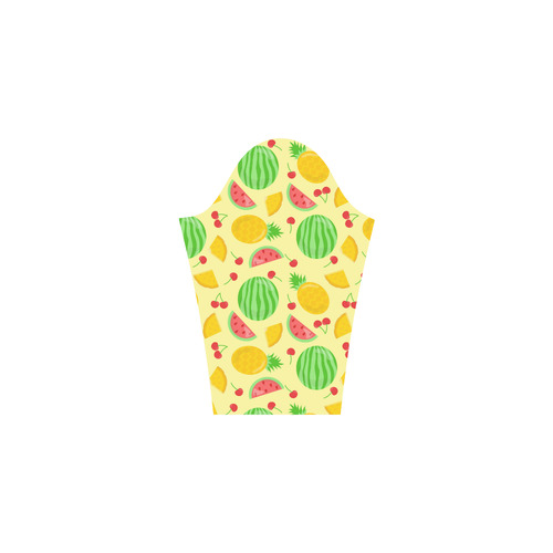 Fruit Watermelon Pineapple Cherries Bateau A-Line Skirt (D21)
