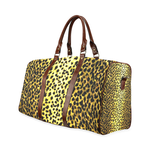 Leopard Wallpaper Print Waterproof Travel Bag/Small (Model 1639)