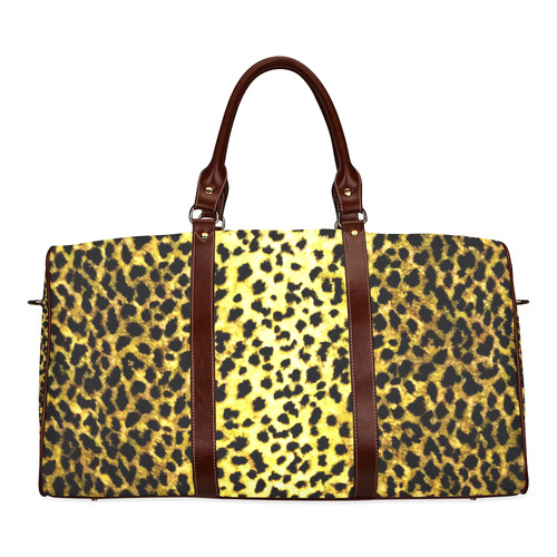 Leopard Wallpaper Print Waterproof Travel Bag/Small (Model 1639)