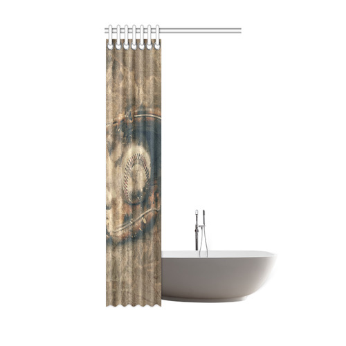 Abstract Vintage Baseball Shower Curtain 36"x72"