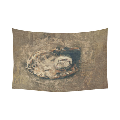Abstract Vintage Baseball Cotton Linen Wall Tapestry 90"x 60"