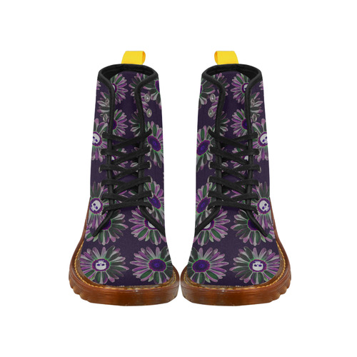 Flower Skulls Martin Boots For Women Model 1203H