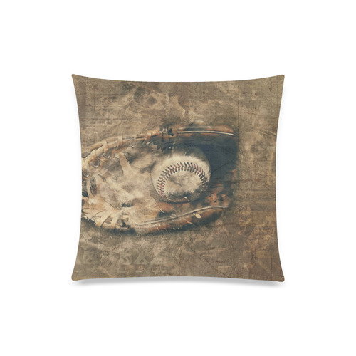 Abstract Vintage Baseball Custom Zippered Pillow Case 20"x20"(Twin Sides)