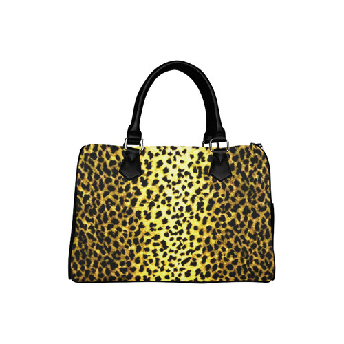 Leopard Wallpaper Print Boston Handbag (Model 1621)