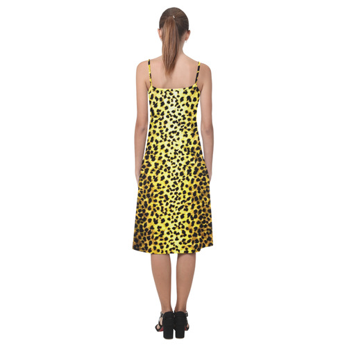 Leopard Wallpaper Print Alcestis Slip Dress (Model D05)