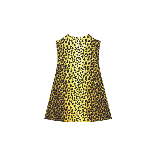 Leopard Wallpaper Print Alcestis Slip Dress (Model D05)