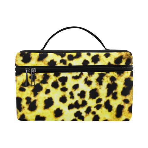 Leopard Wallpaper Print Cosmetic Bag/Large (Model 1658)