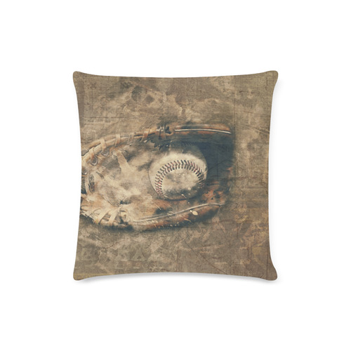 Abstract Vintage Baseball Custom Zippered Pillow Case 16"x16" (one side)