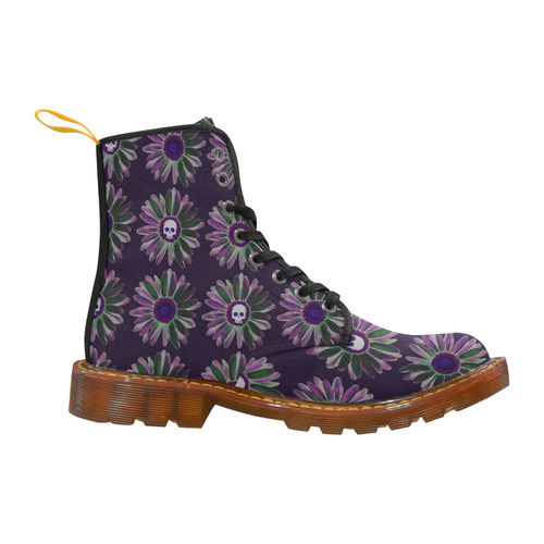 Flower Skulls Martin Boots For Women Model 1203H