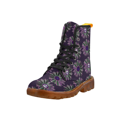 Flower Skulls Martin Boots For Women Model 1203H